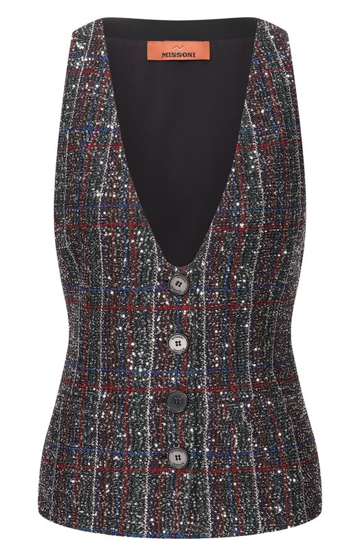 Жилет с отделкой пайетками Missoni DS25WM14/BC005V Разноцветный DS25WM14/BC005V