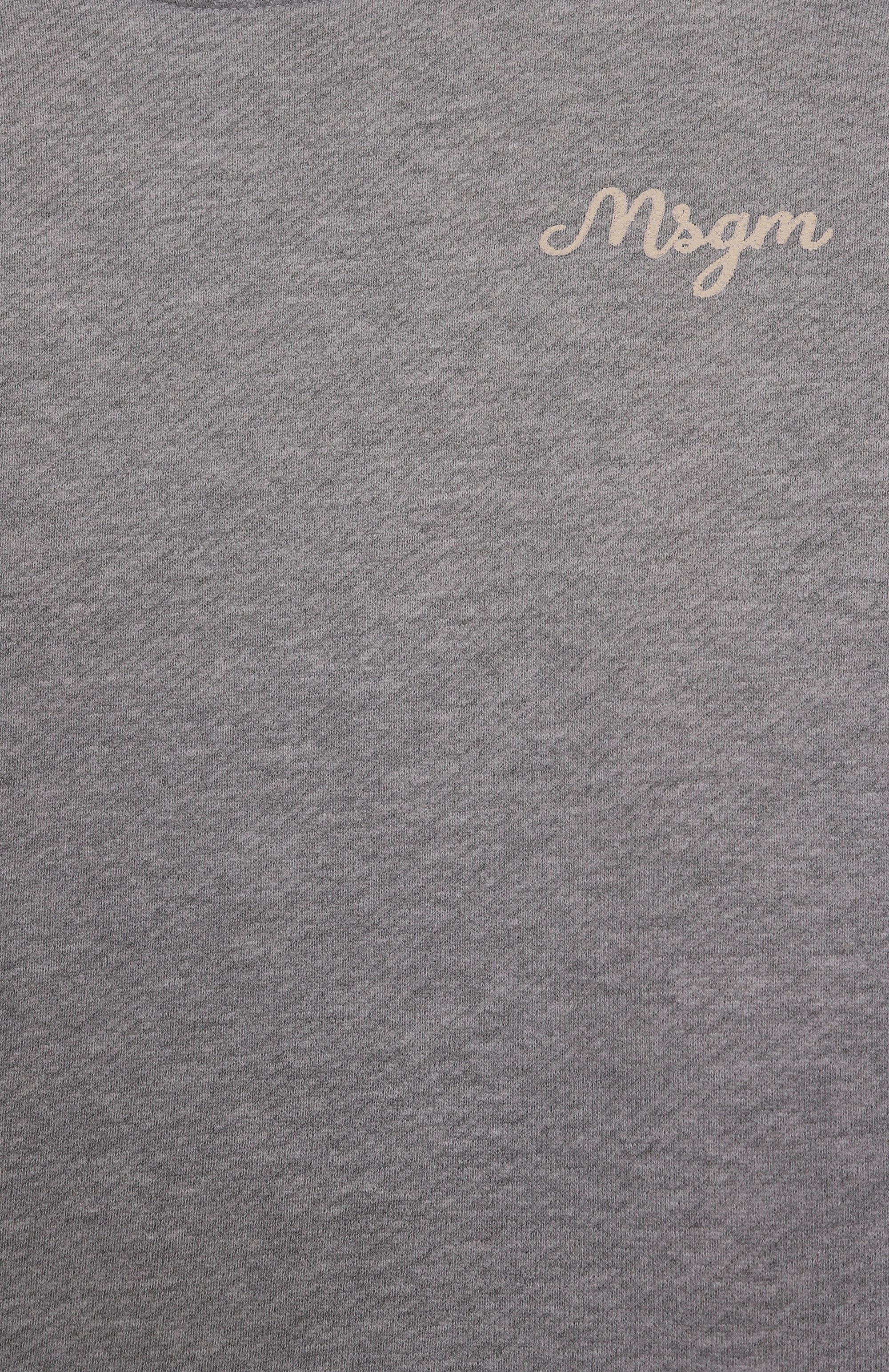 Хлопковый свитшот MSGM KIDS серого цвета по цене 14400 руб., арт. F5MSJBSW258, фото 3 Хлопковый свитшот MSGM KIDS, арт. F5MSJBSW258, фото 3