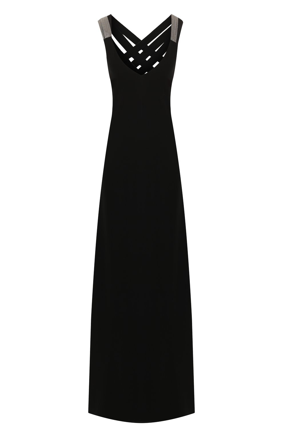 Шелковое платье BRUNELLO CUCINELLI черного цвета по цене 421500 руб., арт. MF906A4475, фото 1 Шелковое платье BRUNELLO CUCINELLI, арт. MF906A4475, фото 1