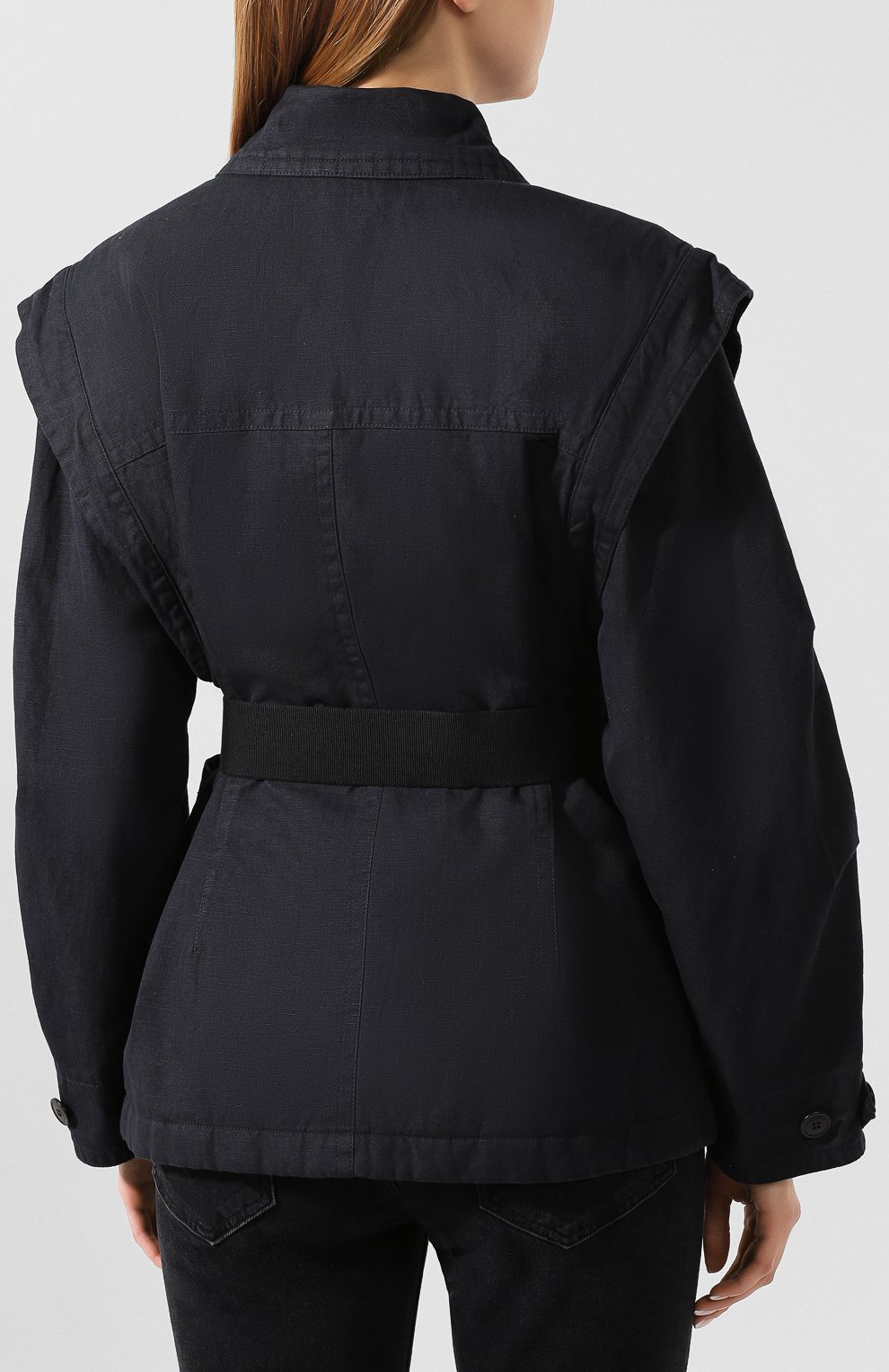 Хлопковая куртка ISABEL MARANT ETOILE черного цвета по цене 49950 руб., арт. VE1207-20P007E/RAINE, фото 4 Хлопковая куртка ISABEL MARANT ETOILE, арт. VE1207-20P007E/RAINE, фото 4