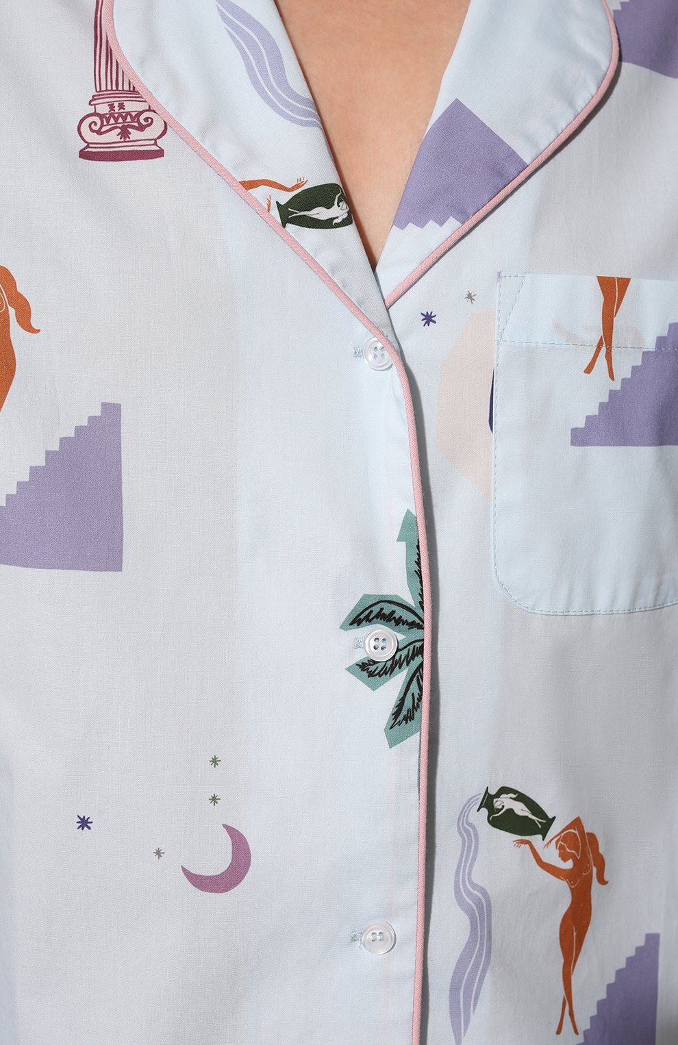 Хлопковая пижама ANY WOWZERS синего цвета по цене 20200 руб., арт. CLS02-PA-P, фото 7 Хлопковая пижама ANY WOWZERS, арт. CLS02-PA-P, фото 7