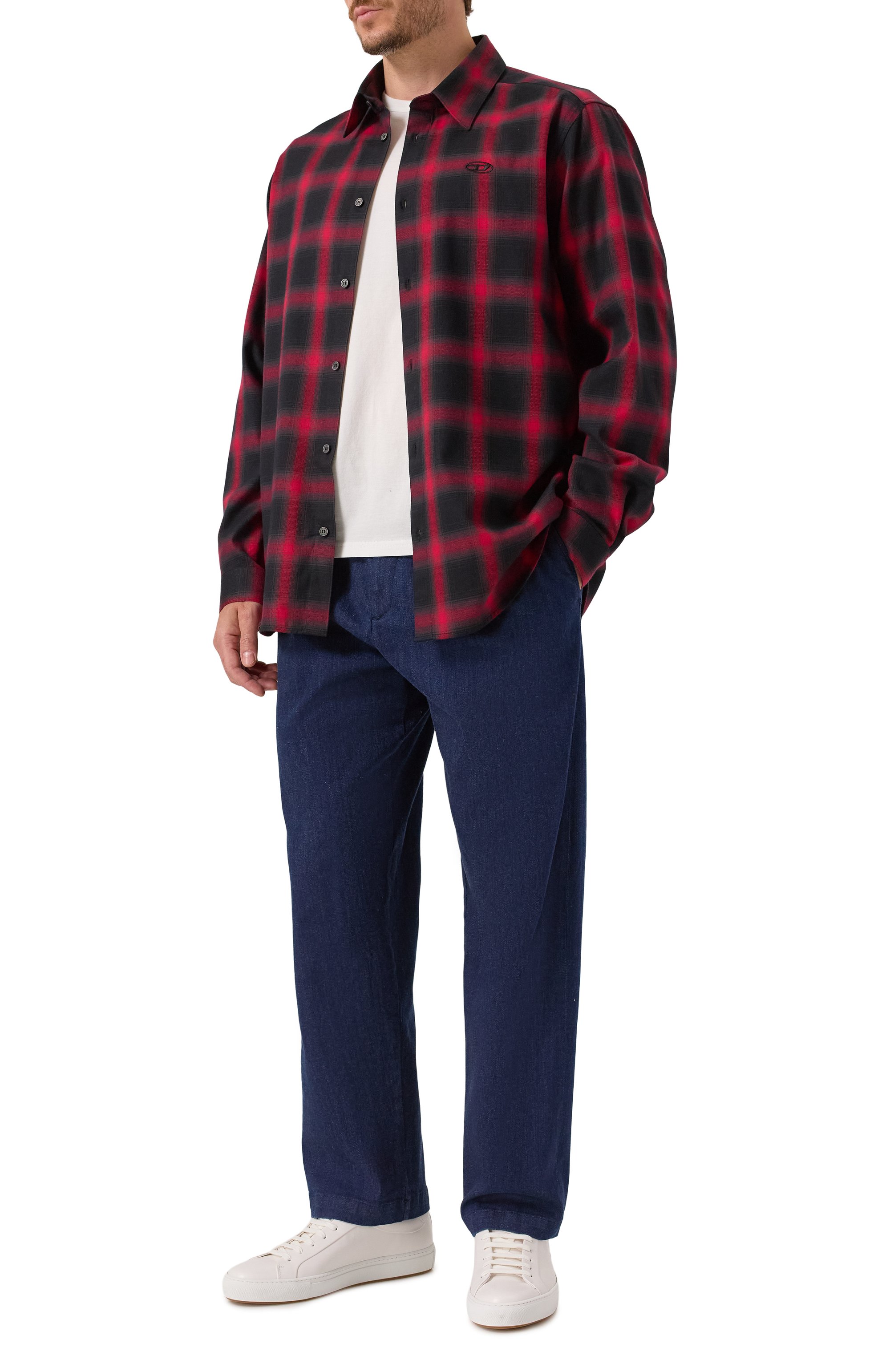 Рубашка из хлопка и вискозы DIESEL, арт. A18502/0HGBT, фото 2