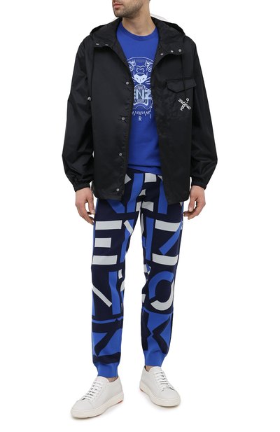 Хлопковая футболка KENZO синего цвета по цене 15250 руб., арт. FB55TS0204YA, фото 2 Хлопковая футболка KENZO, арт. FB55TS0204YA, фото 2