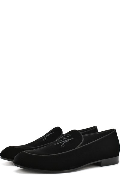 Бархатные лоферы GIORGIO ARMANI, арт. X2A337/XL579, фото 1