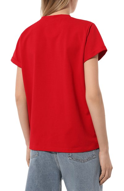 Хлопковая футболка SEVEN LAB красного цвета по цене 8190 руб., арт. CTR1.01.800.255.0106, фото 4 Хлопковая футболка SEVEN LAB, арт. CTR1.01.800.255.0106, фото 4