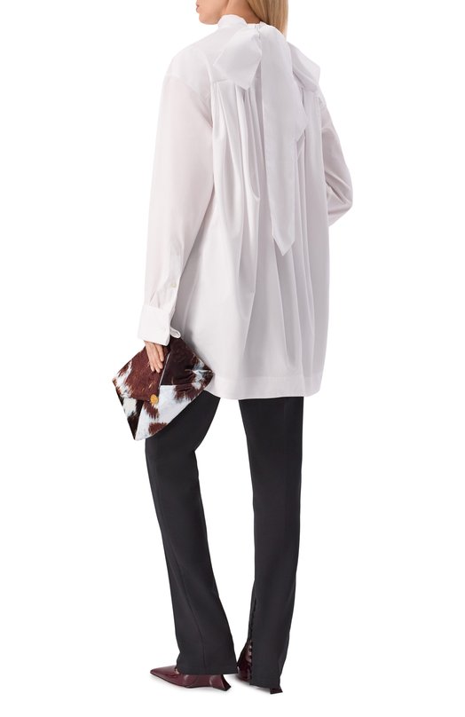 Хлопковая блузка Dries Van Noten 252-010779-2295 Белый  252-010779-2295 Фото 2