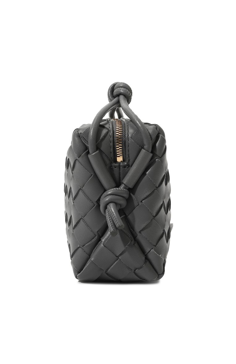 Женская сумка loop mini BOTTEGA VENETA серого цвета, арт. 680254/V1G11 | Фото 4 (Материал: Натуральная кожа; Размер: mini; Ремень/цепочка: На ремешке)