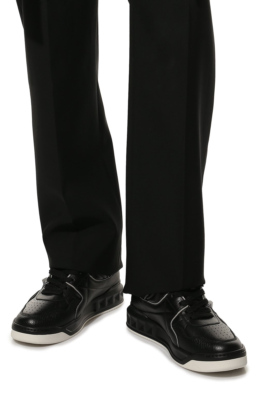 Кожаные кеды one stud VALENTINO, арт. XY2S0E71/NWN, фото 3