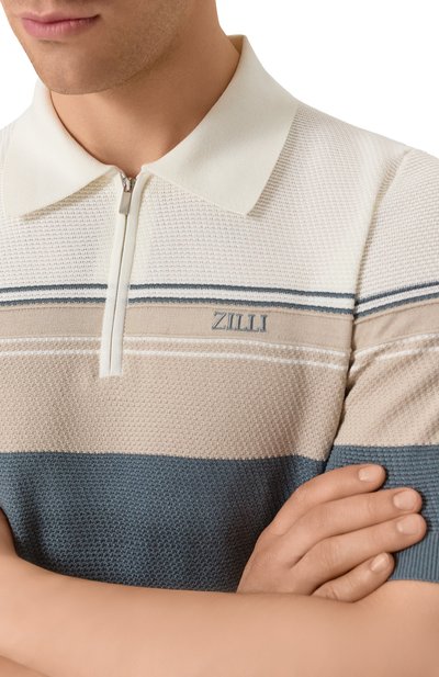 Поло из хлопка и шелка ZILLI, арт. KZP002M0142VTHL00, фото 5