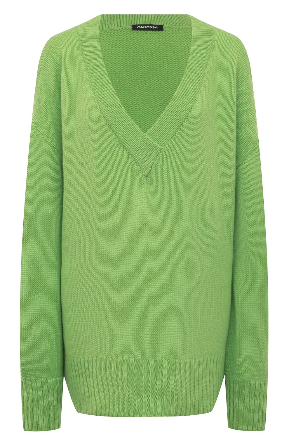 Кашемировый свитер CANESSA зеленого цвета по цене 117000 руб., арт. EWKV001 FK0001T, фото 1 Кашемировый свитер CANESSA, арт. EWKV001 FK0001T, фото 1