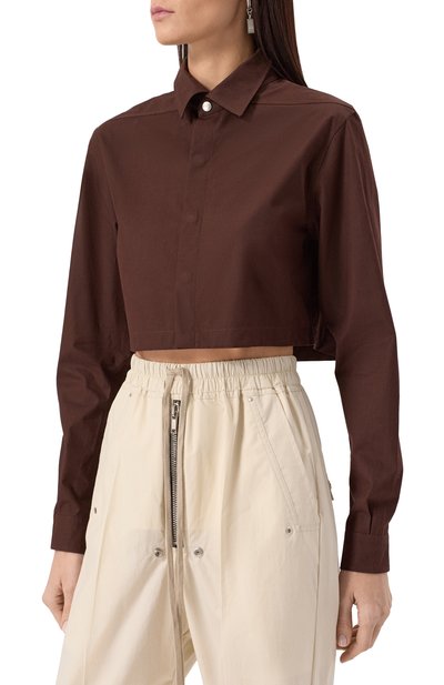 Хлопковая рубашка RICK OWENS, арт. RP01E7240/P, фото 3