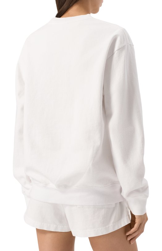 Хлопковый свитшот Sporty and Rich ST071606508WH01 Белый  ST071606508WH01 Фото 4