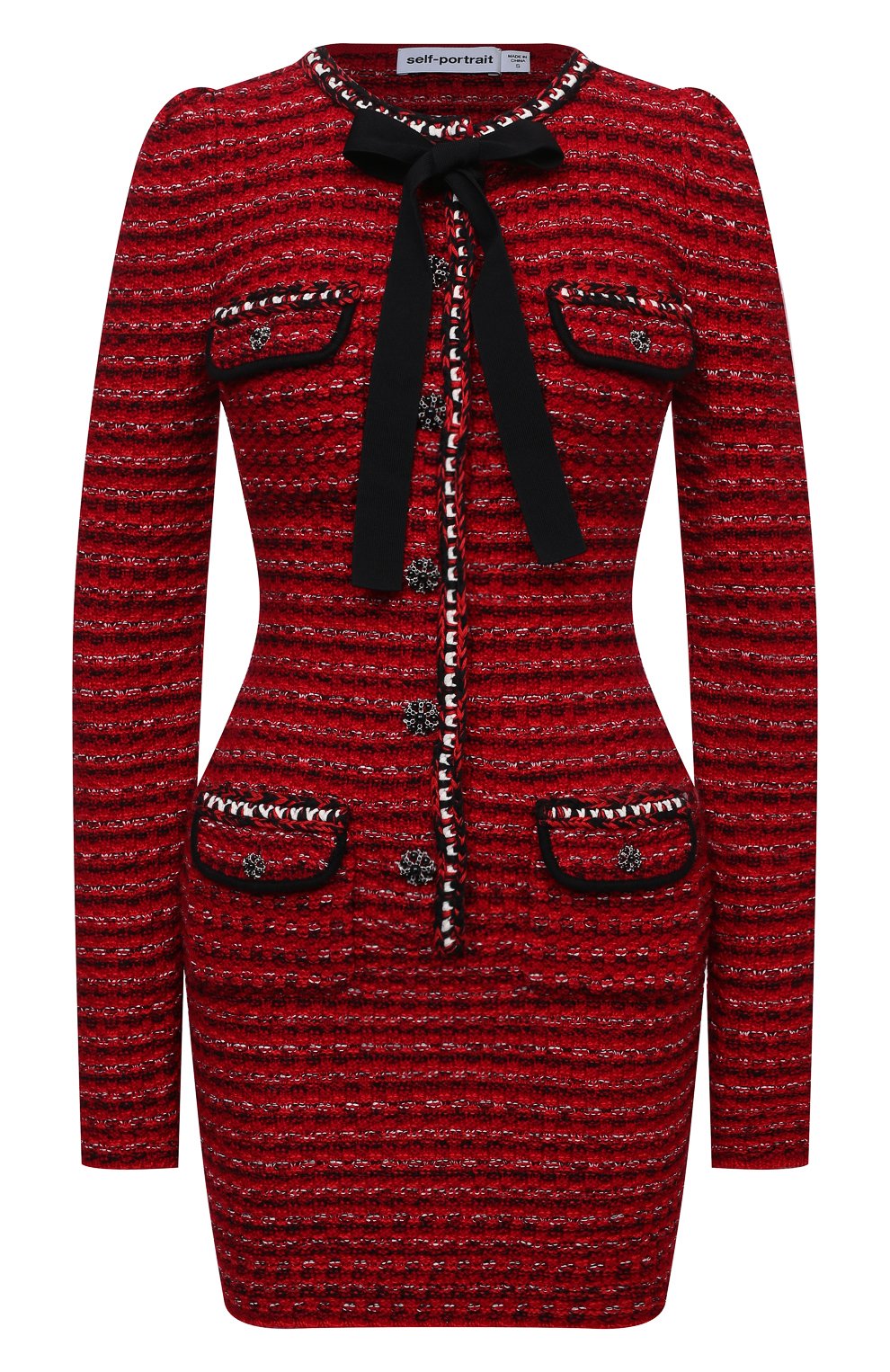 Платье из шерсти и хлопка SELF-PORTRAIT, арт. AW21-065D, фот�о 1