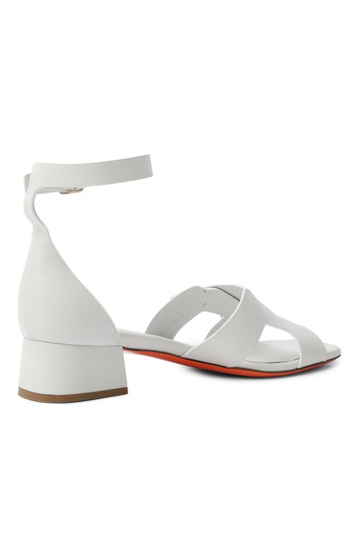 Кожаные босоножки Santoni WHVG71606HA2TLGA Белый  WHVG71606HA2TLGA Фото 5