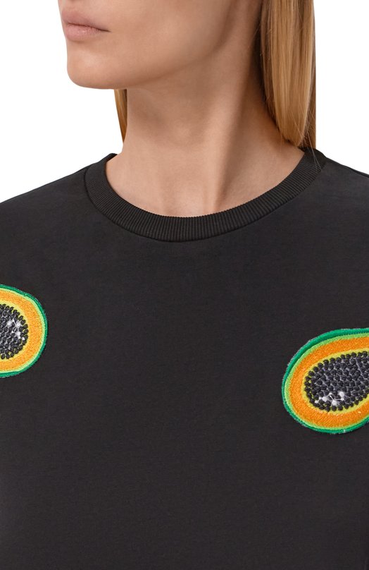 Хлопковая футболка YANINA T-3179 Чёрный  T-3179 Фото 5