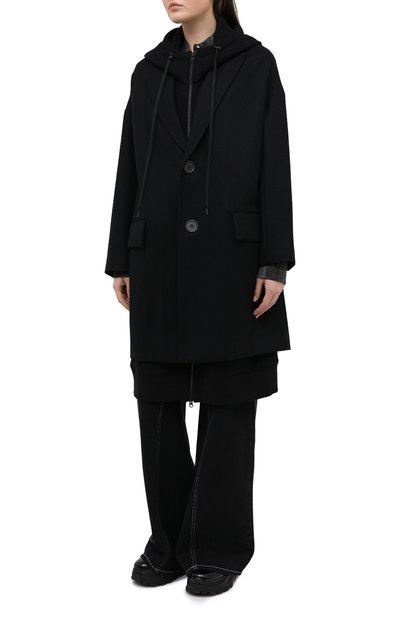 Шерстяное пальто YOHJI YAMAMOTO, арт. FB-C53-802, фото 3
