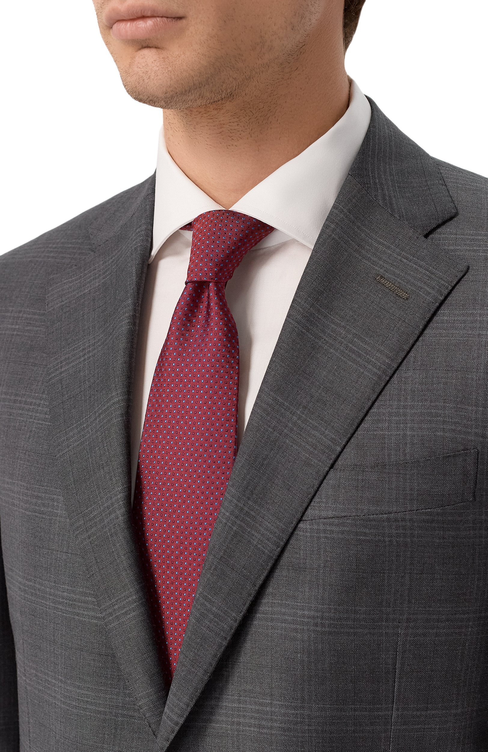Шелковый галстук KITON бордового цвета по цене 41650 руб., арт. UCRVKPC01M05, фото 2 Шелковый галстук KITON, арт. UCRVKPC01M05, фото 2