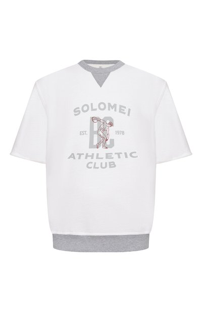 Мужской свитшот из хлопка и льна BRUNELLO CUCINELLI, арт. MR8313378G