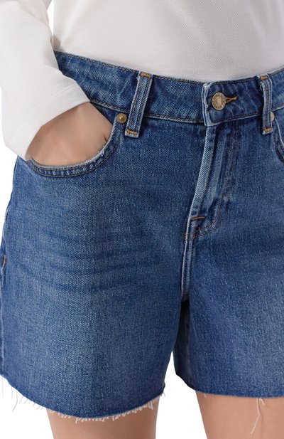 Джинсовые шорты monroe 7 FOR ALL MANKIND синего цвета по цене 21300 руб., арт. 7U900C65-EP1, фото 5 Джинсовые шорты monroe 7 FOR ALL MANKIND, арт. 7U900C65-EP1, фото 5