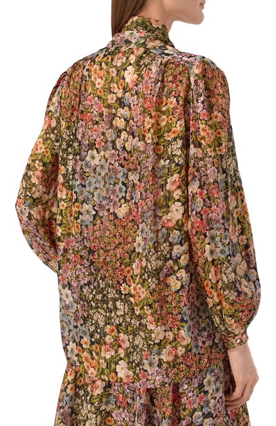 Шелковая блузка VALENTINO разноцветного цвета по цене 314000 руб., арт. 8B3AB7Z9/A08, фото 4 Шелковая блузка VALENTINO, арт. 8B3AB7Z9/A08, фото 4