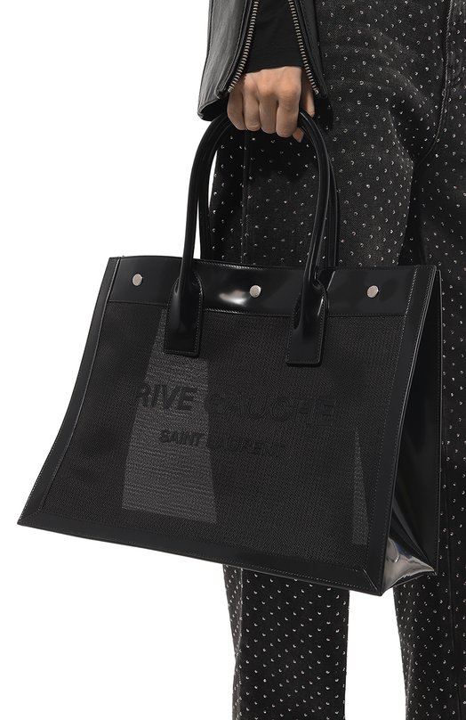 Сумка-тоут Rive Gauche small Saint Laurent 743153/FABXI Чёрный  743153/FABXI Фото 2