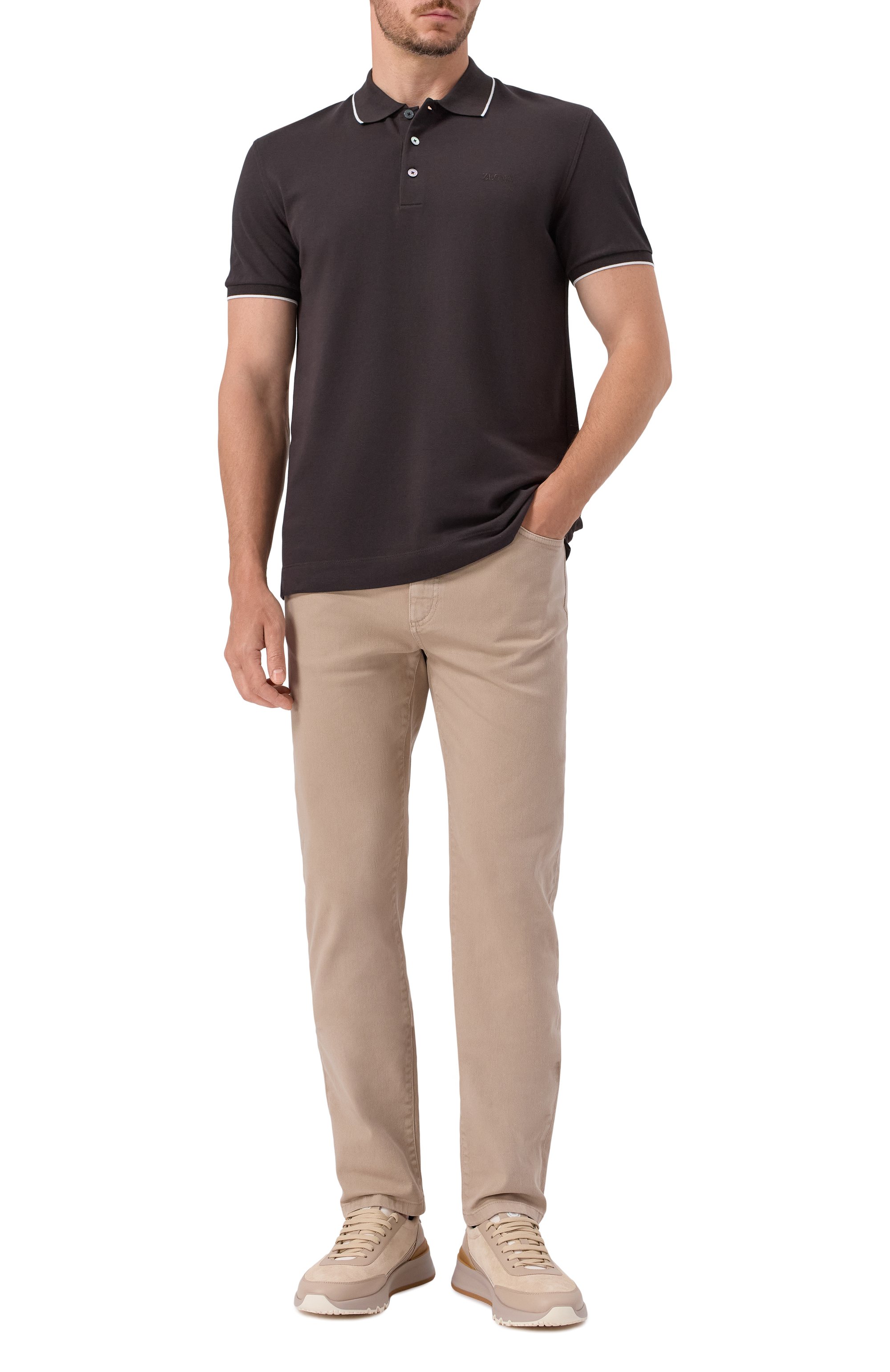 Джинсы ZEGNA бежевого цвета по цене 99200 руб., арт. CITY/RUFI45A9, фото 2 Джинсы ZEGNA, арт. CITY/RUFI45A9, фото 2