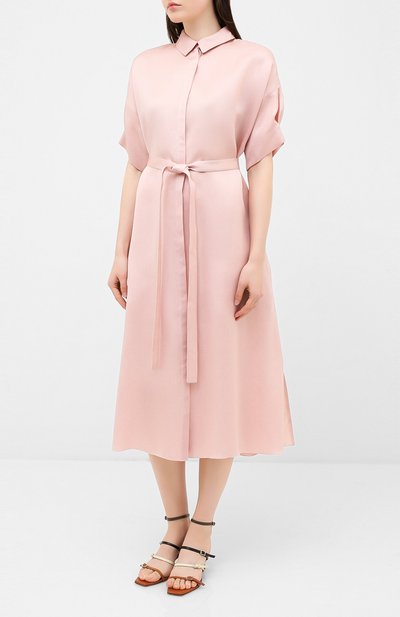 Шелковое платье TEGIN розового цвета по цене 47000 руб., арт. SD2095R, фото 3 Шелковое платье TEGIN, арт. SD2095R, фото 3