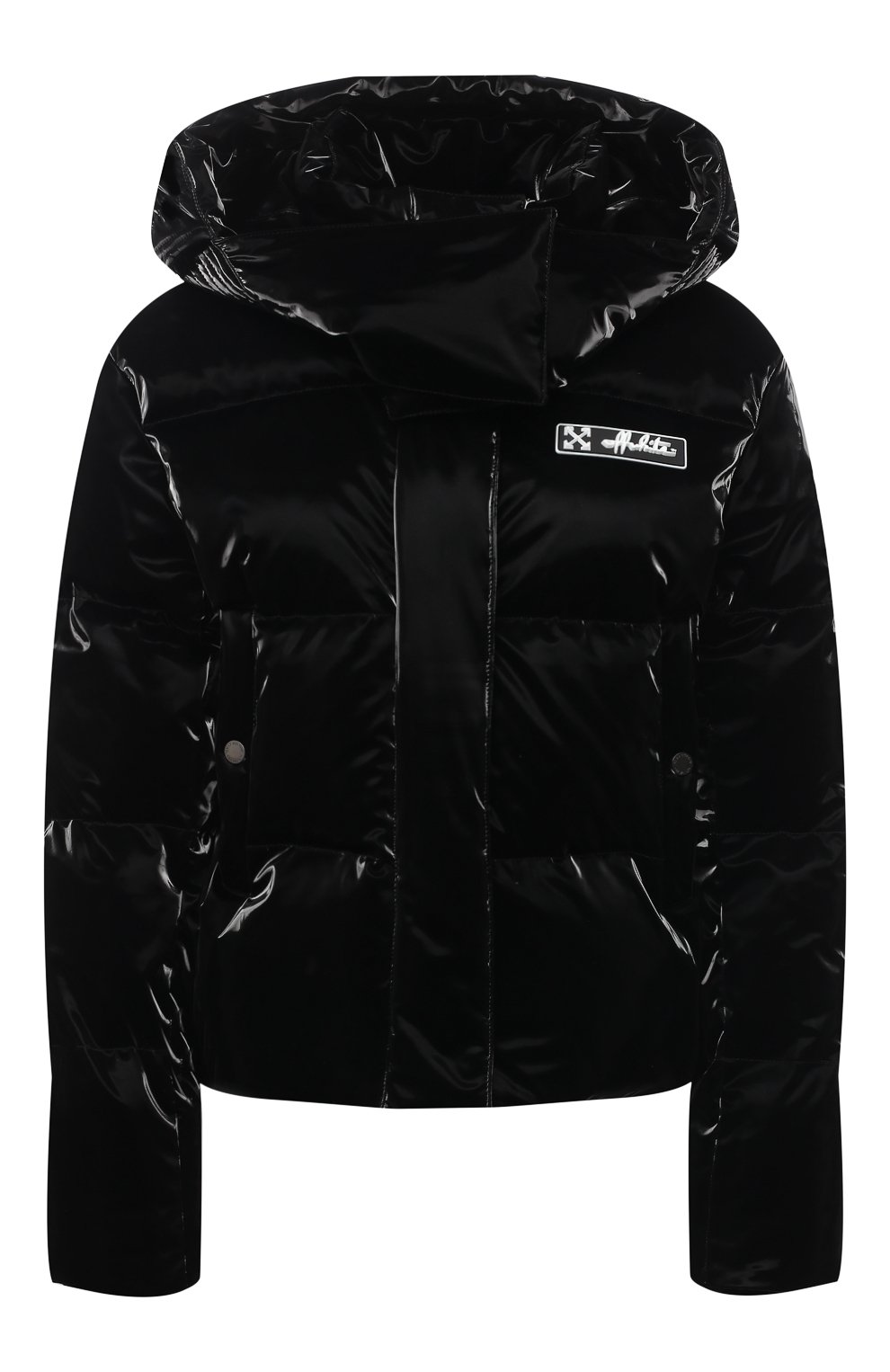 Пуховая куртка OFF-WHITE черного цвета по цене 128000 руб., арт. 0WEA213F20FAB0011000, фото 1 Пуховая куртка OFF-WHITE, арт. 0WEA213F20FAB0011000, фото 1