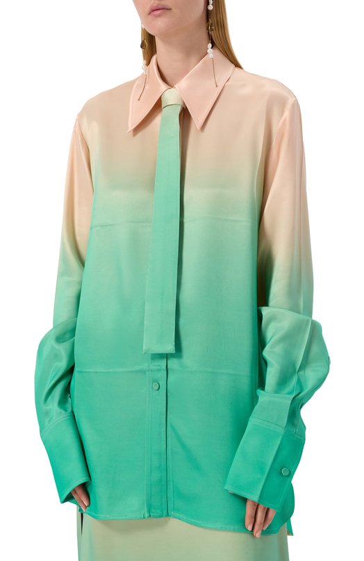 Блузка из вискозы Jil Sander J03DL0201/J66147 Разноцветный  J03DL0201/J66147 Фото 3