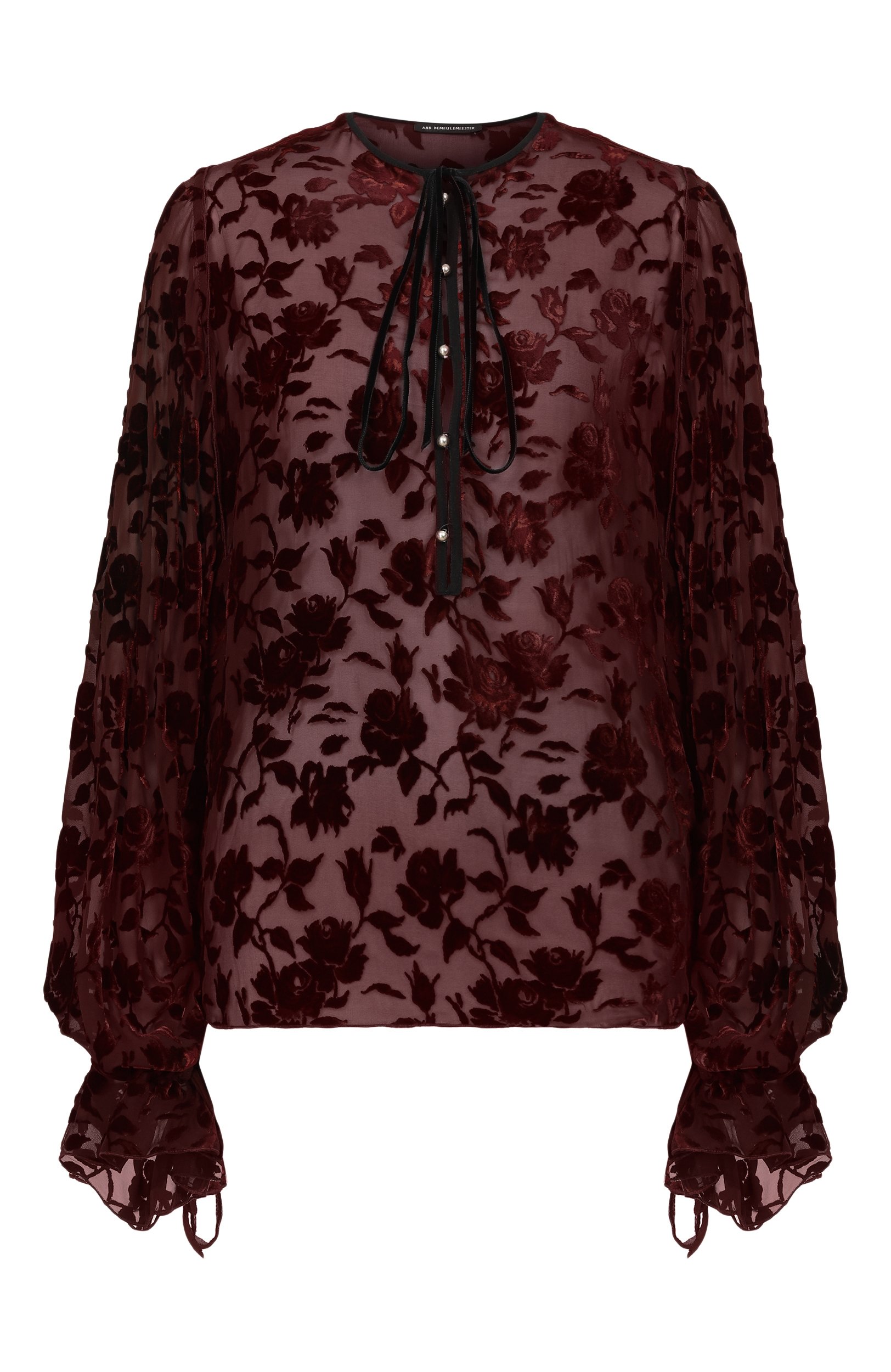 Блузка из вискозы и шелка ANN DEMEULEMEESTER, арт. B0014275/FA749, фото 1