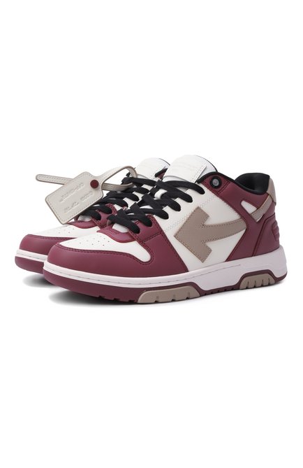 Женские кожаные кеды out of office OFF-WHITE, арт. 0WIA259F25LEA003