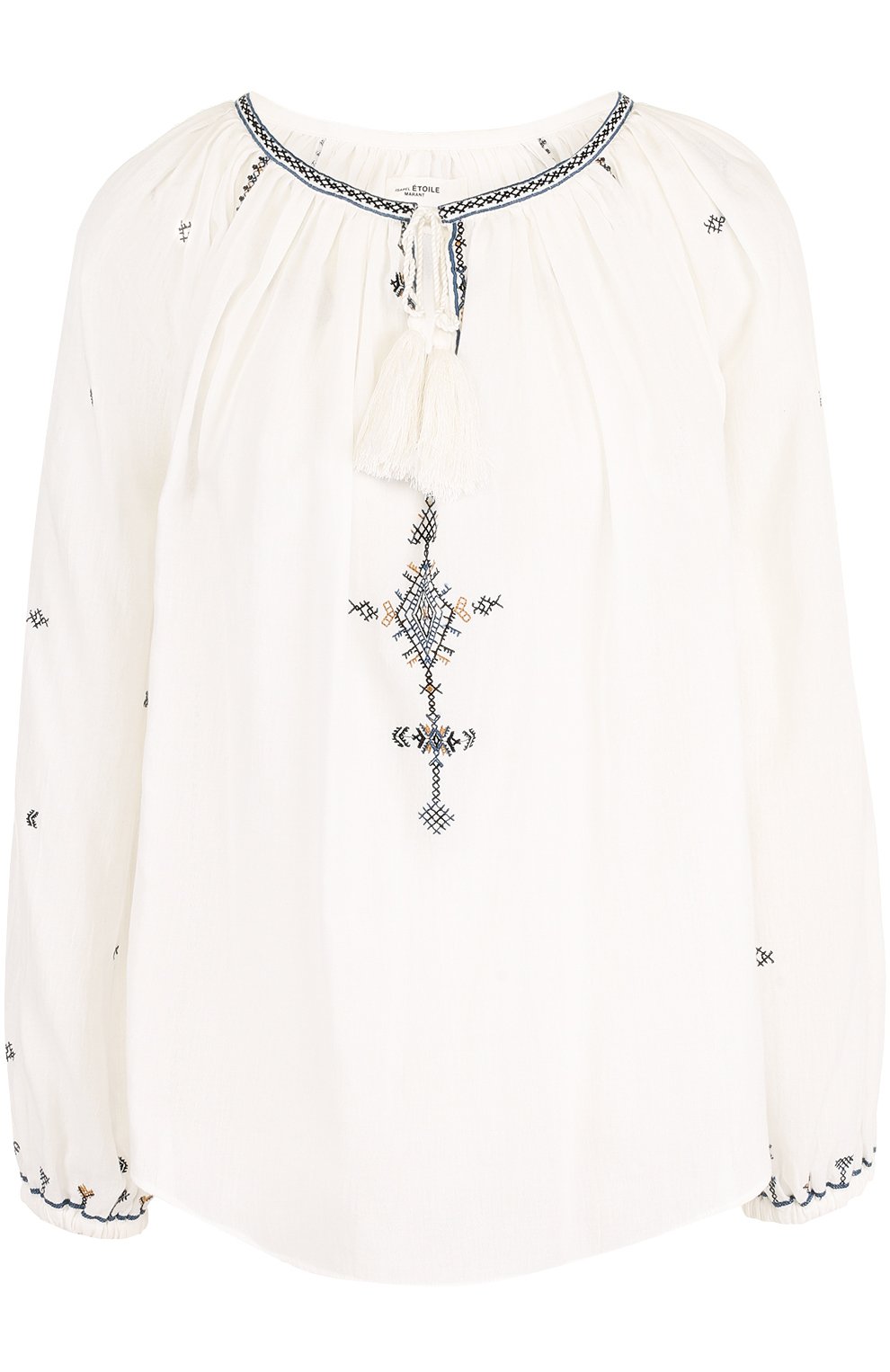 Хлопковая блуза свободного кроя с круглым вырезом ISABEL MARANT ETOILE, арт. HT1114-18P031E/MELINA, фото 1