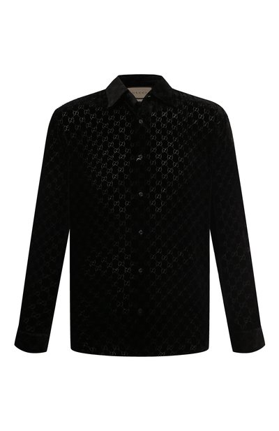 Мужская рубашка из вискозы и шелка GUCCI, арт. 770263/ZAHGE