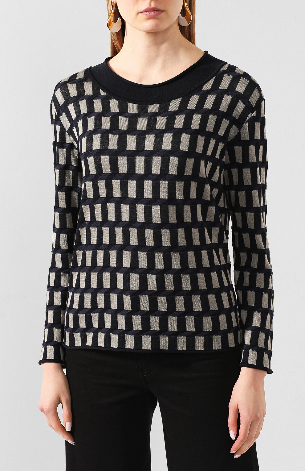 Пуловер из смеси шелка и хлопка GIORGIO ARMANI, арт. 3HAMA3/AMA3Z, фото 3