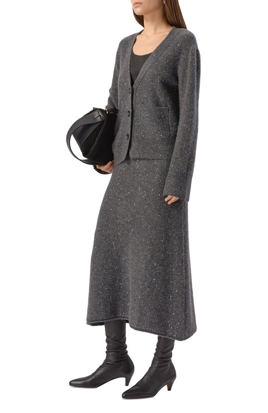 Юбка из кашемира и хлопка Addicted MK015 SEQ-1 Серый  MK015 SEQ-1 Фото 2