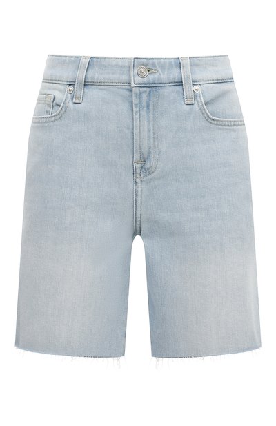 Джинсовые шорты 7 FOR ALL MANKIND голубого цвета по цене 15950 руб., арт. JSWUA500S0, фото 1 Джинсовые шорты 7 FOR ALL MANKIND, арт. JSWUA500S0, фото 1