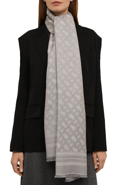 Палантин из шерсти и вискозы BOSS, арт. 50521379, фото 2