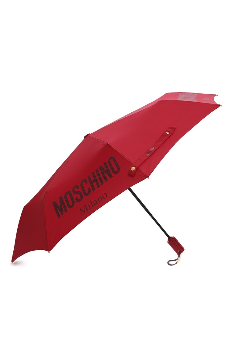 Женский складной зонт MOSCHINO красного цвета, арт. 8021-0PENCL0SE | Фото 2 (Материал: Металл, Текстиль, Синтетический материал; Региональные ограничения белый список (Axapta Mercury): RU; Нос: Не проставлено)