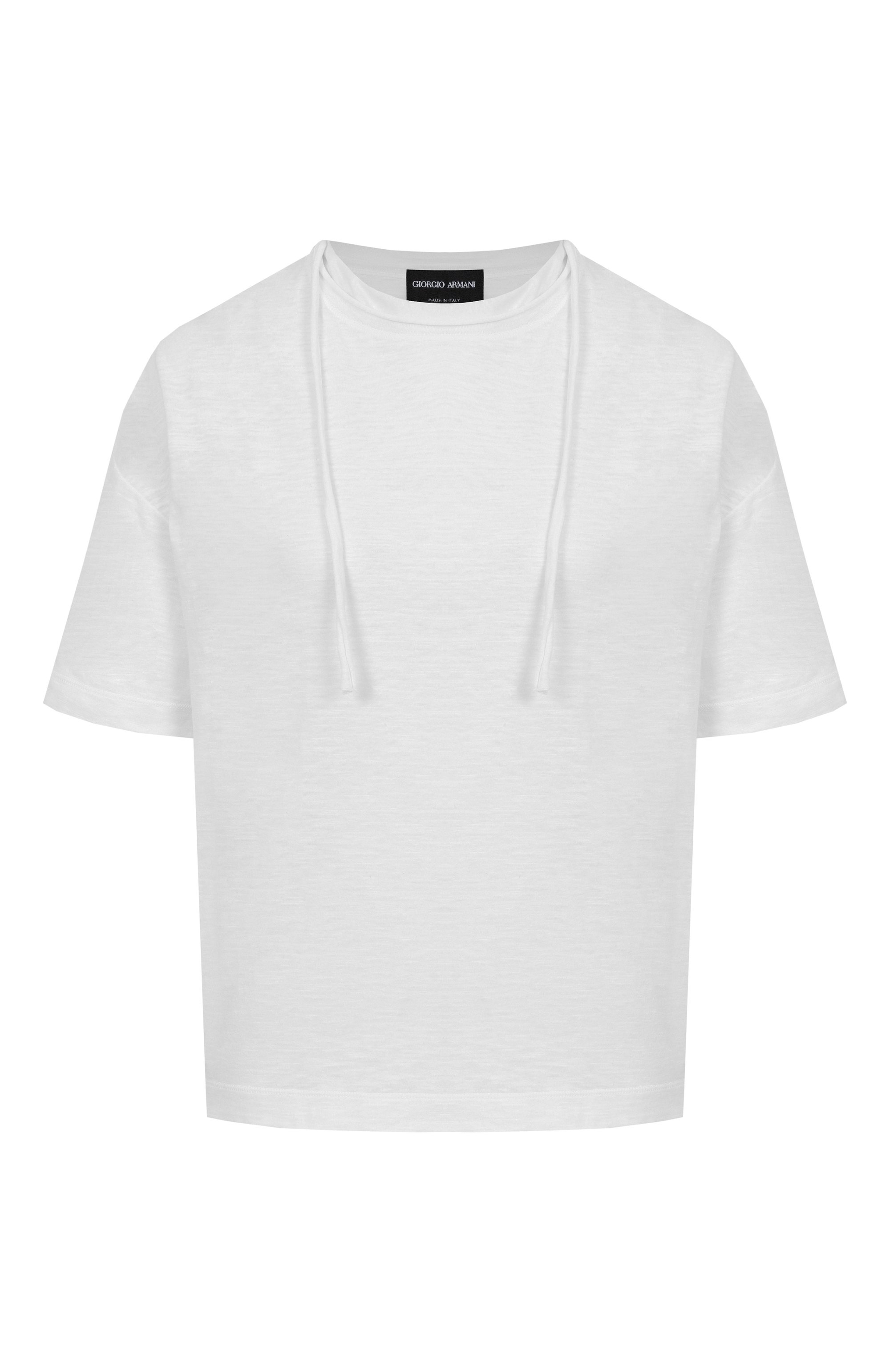 Футболка изо льна и хлопка GIORGIO ARMANI, арт. GW001201/AF15967, фото 1