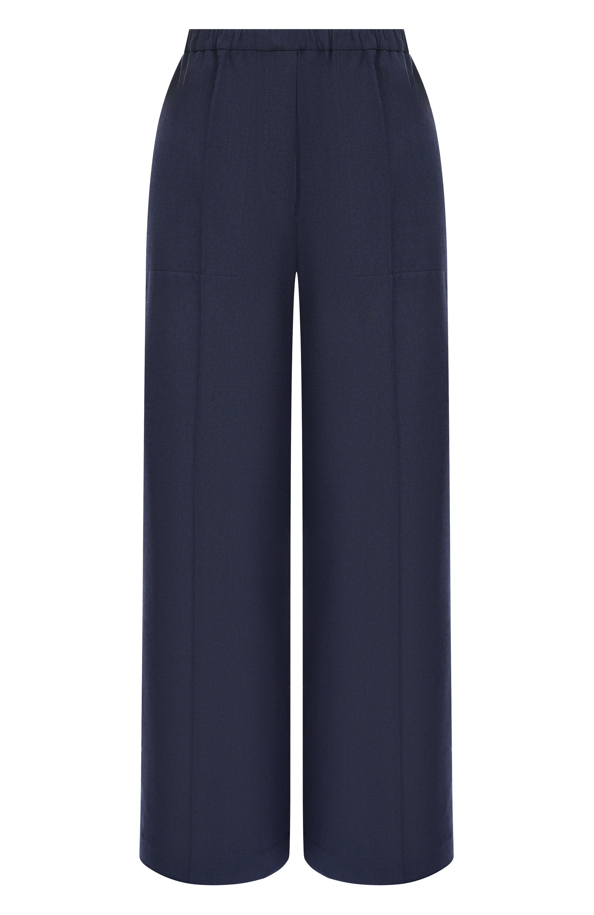 Брюки из вискозы и шерсти TOTEME темно-синего цвета по цене 61650 руб., арт. 254-WRB0370-FB0016, фото 1 Брюки из вискозы и шерсти TOTEME, арт. 254-WRB0370-FB0016, фото 1