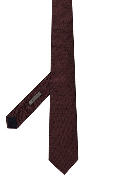 Шелковый галстук CORNELIANI бордового цвета по цене 24500 руб., арт. 94U390-9420307, фото 3 Шелковый галстук CORNELIANI, арт. 94U390-9420307, фото 3