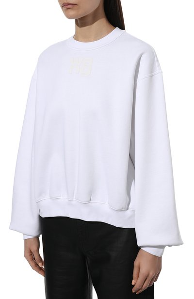 Хлопковый свитшот ALEXANDERWANG.T белого цвета по цене 26200 руб., арт. 4CC3211285, фото 3 Хлопковый свитшот ALEXANDERWANG.T, арт. 4CC3211285, фото 3