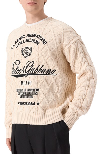 Хлопковый свитер DOLCE & GABBANA, арт. GXX37Z/JGMFL, фото 3