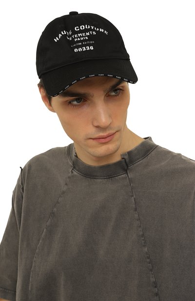 Хлопковая бейсболка VETEMENTS, арт. UE63CA200B, фото 3