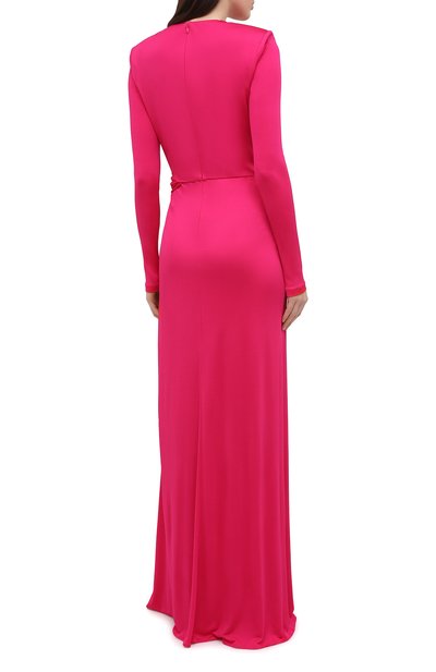 Платье из вискозы ALEXANDER MCQUEEN фуксия цвета по цене 359500 руб., арт. 645893/QLAA0, фото 4 Платье из вискозы ALEXANDER MCQUEEN, арт. 645893/QLAA0, фото 4