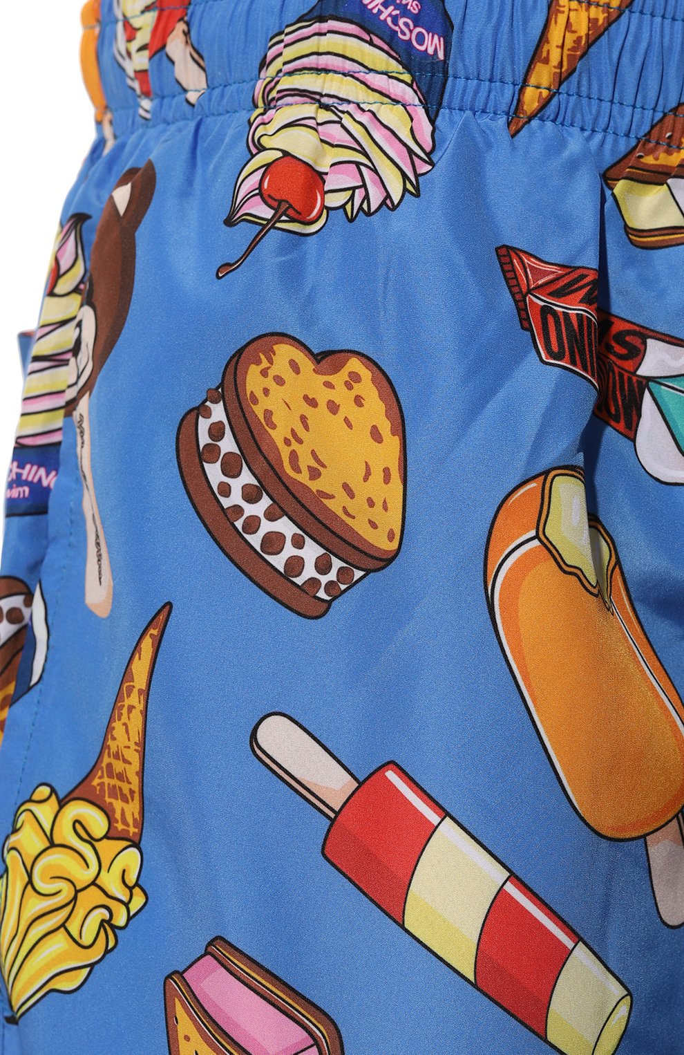 Плавки-шорты MOSCHINO синего цвета по цене 11050 руб., арт. A4237/9303, фото 4 Плавки-шорты MOSCHINO, арт. A4237/9303, фото 4