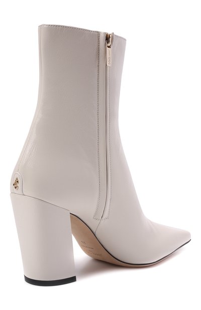 Кожаные ботильоны zadie 85 JIMMY CHOO кремового цвета по цене 117500 руб., арт. ZADIE 85/NAK, фото 5 Кожаные ботильоны zadie 85 JIMMY CHOO, арт. ZADIE 85/NAK, фото 5