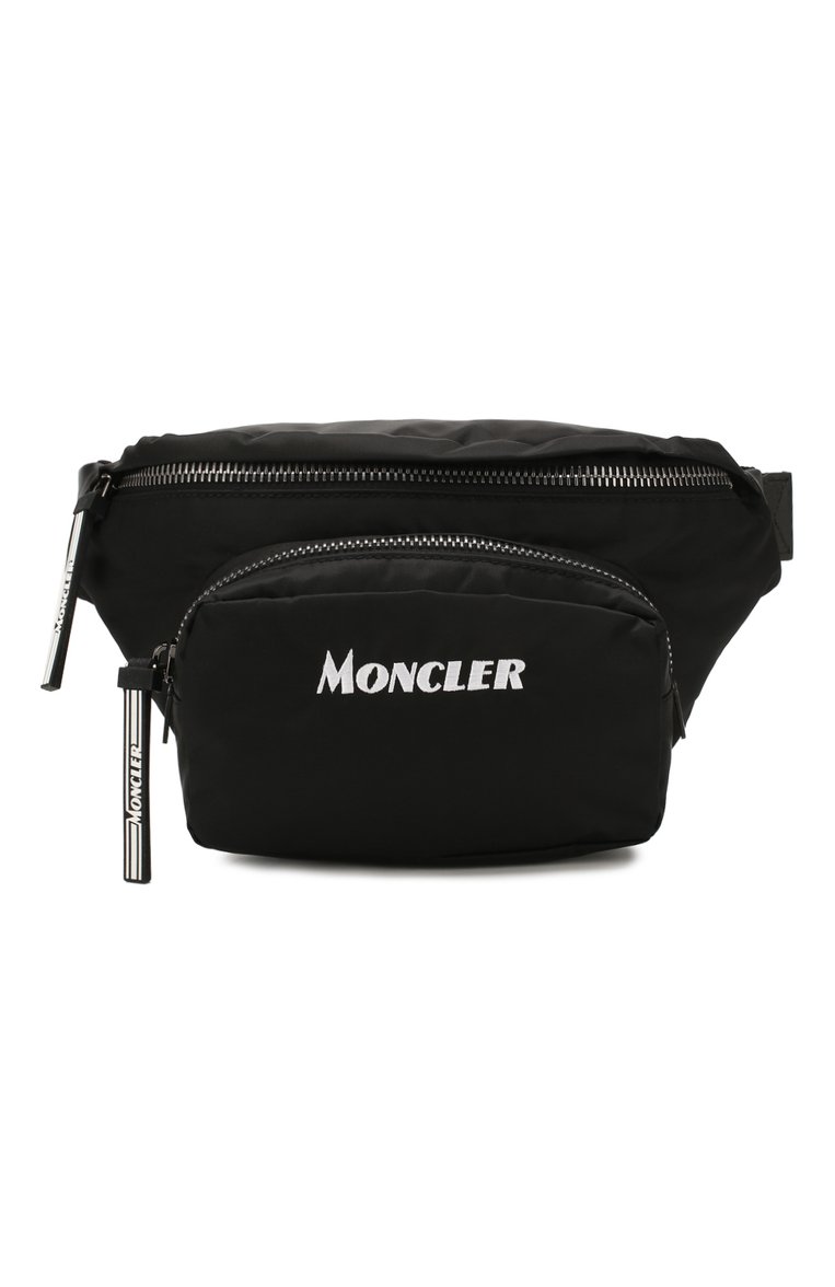 Мужская текстильная поясная сумка MONCLER черного цвета, арт. F1-09A-5M702-10-02SB6 | Фото 1 (Ремень/цепочка: На ремешке; Материал: Текстиль; Размер: medium; Случай: Повседневный)