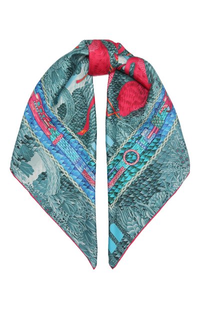 Шелковый платок flamingo ice KIRILL OVCHINNIKOV серого цвета по цене 23100 руб., арт. 90\Fi, фото 1 Шелковый платок flamingo ice KIRILL OVCHINNIKOV, арт. 90\Fi, фото 1