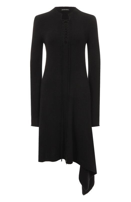 Шерстяное платье Ann Demeulemeester B0013527/KN073 Чёрный B0013527/KN073